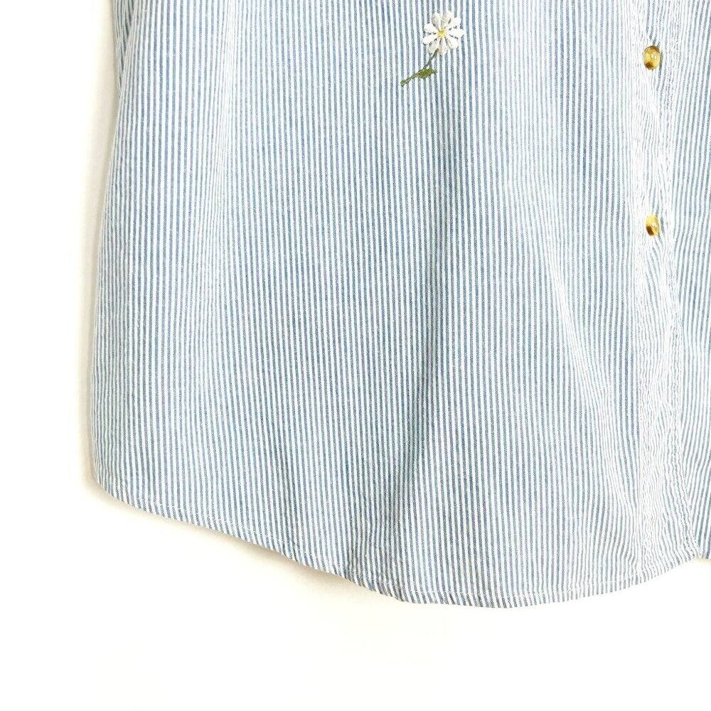 Basic Editions Blouse Women's 3x Embroidered Dais… - image 4